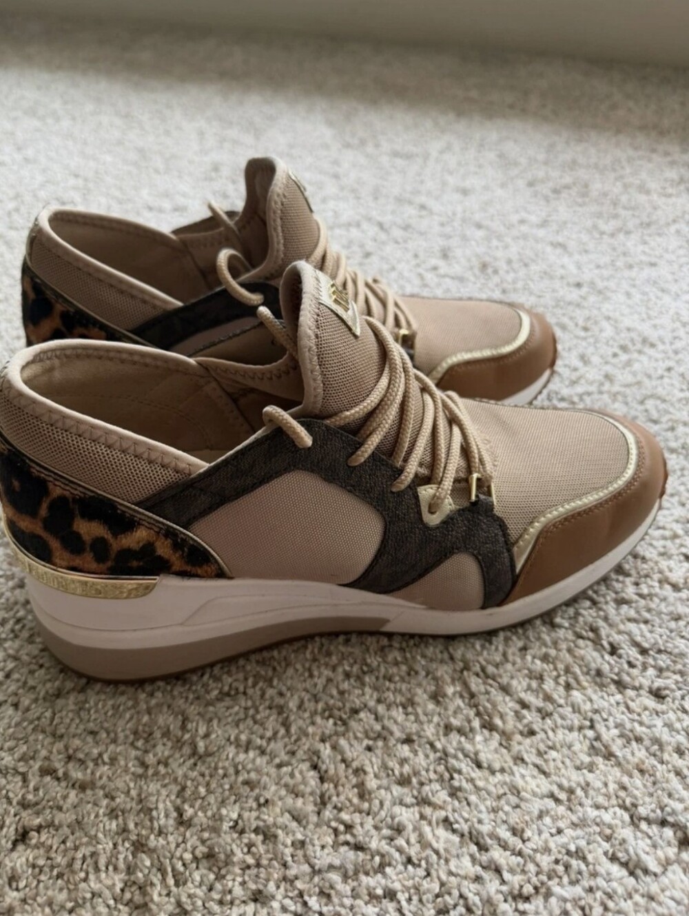 Michael Kors Liv Trainer Wedge Lace Up Sneaker